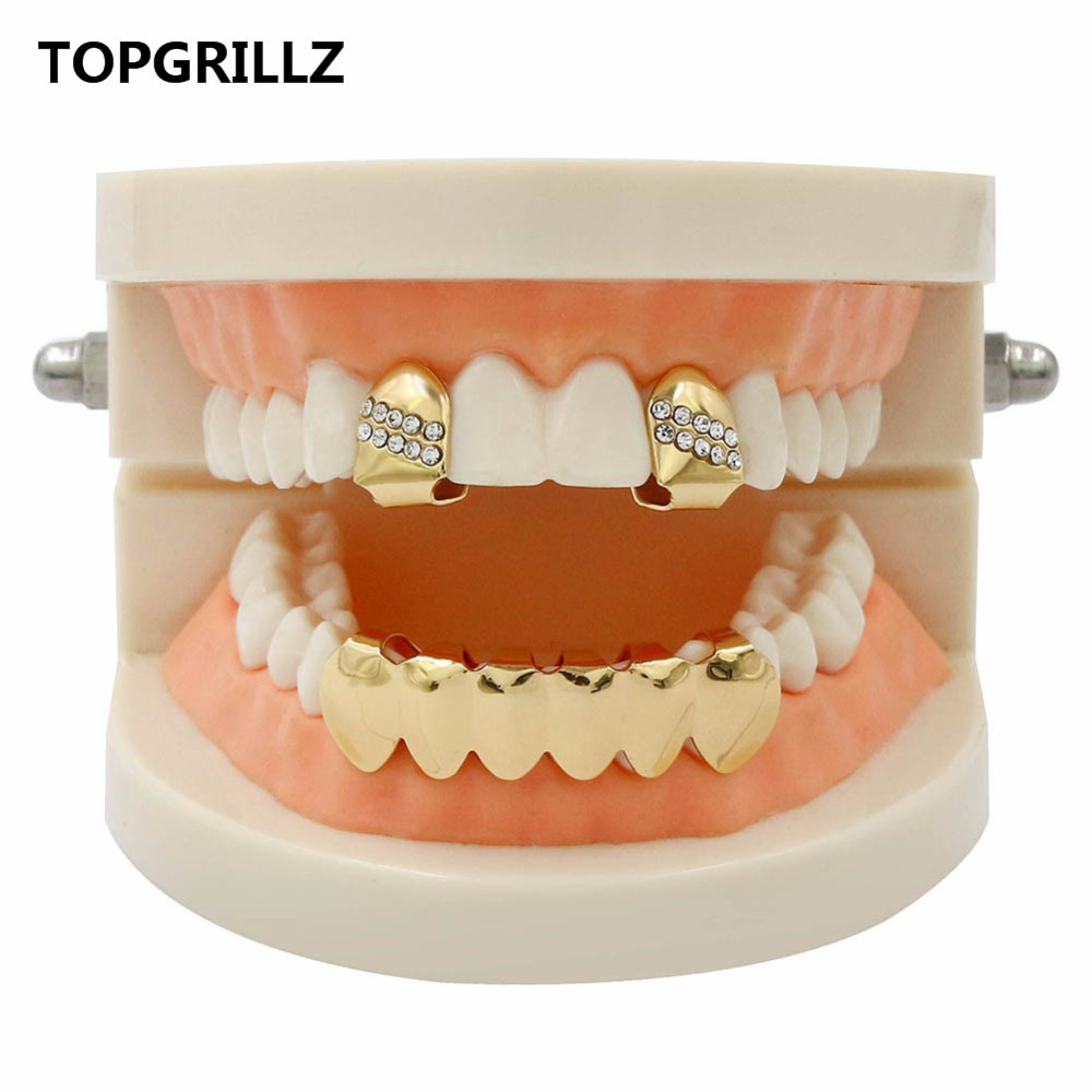 Yellow Body Jewelry - TOPGRILLZ Hüfte Hop Grillz Gelb Gold