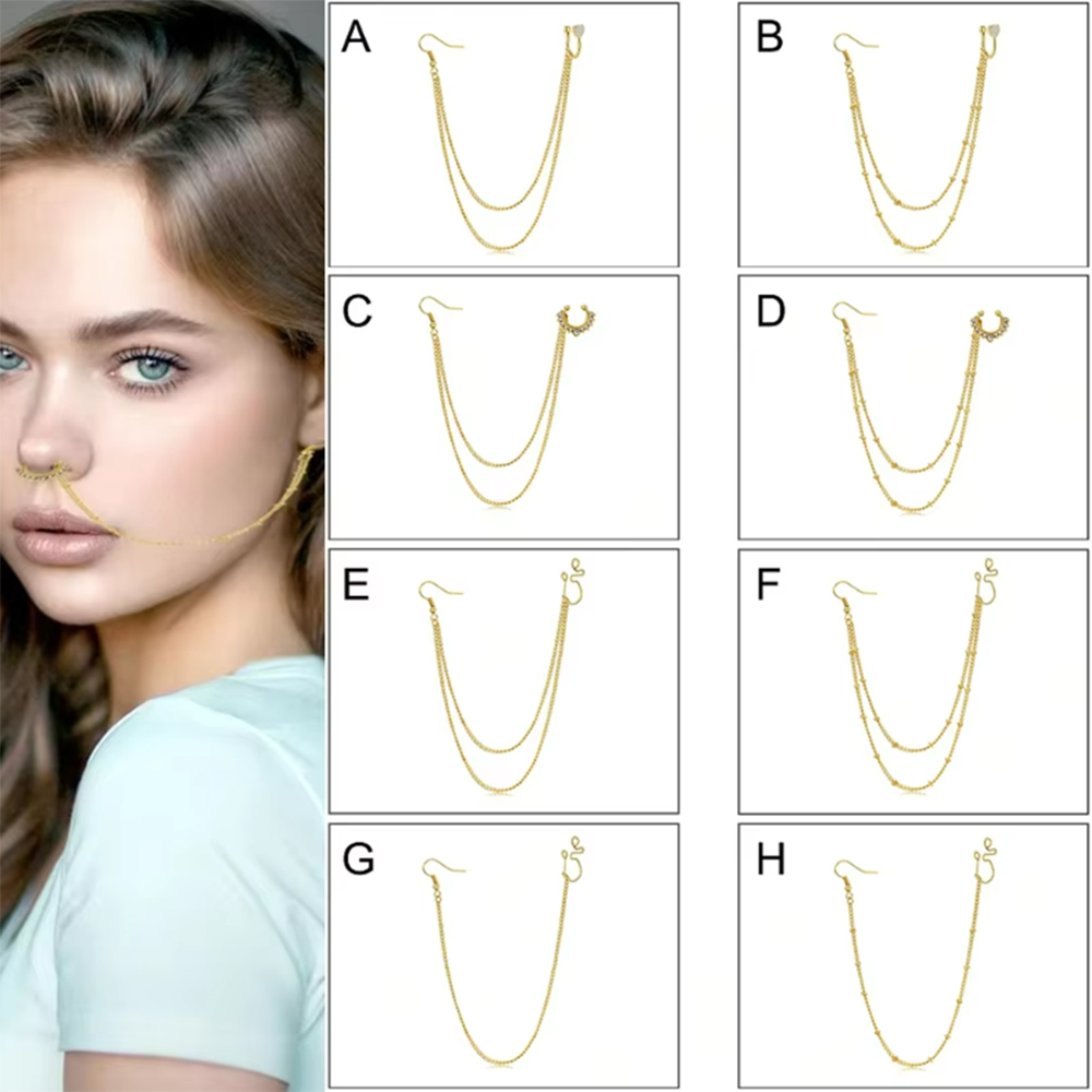 Yellow Body Jewelry - 1 Stück/Set Gelb-Goldene Fake Septum Ringe