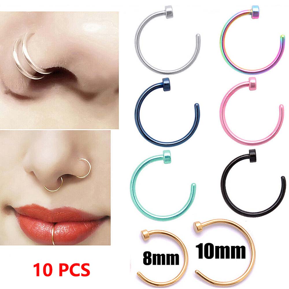 Body Jewelry On Sale - 10 Pcs Einfache Ohr Ring Verkauf
