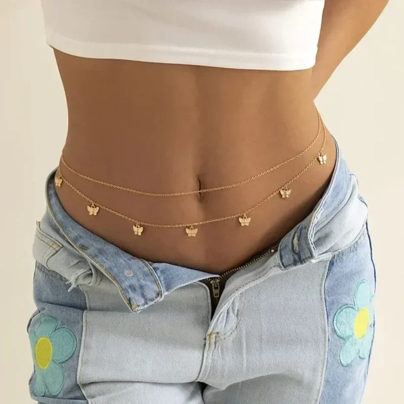 Body Jewelry For You - Neue Charme Sexy Doppel Schicht Schmetterling