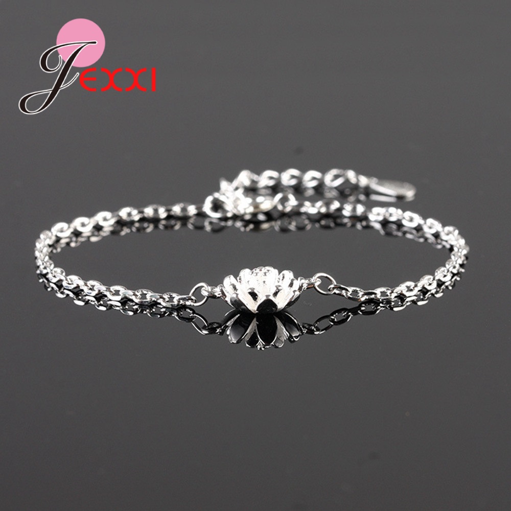 Yellow Body Jewelry - Pflanzen-Blumen-Armbänder aus 925er Sterlingsilber für Damen,
