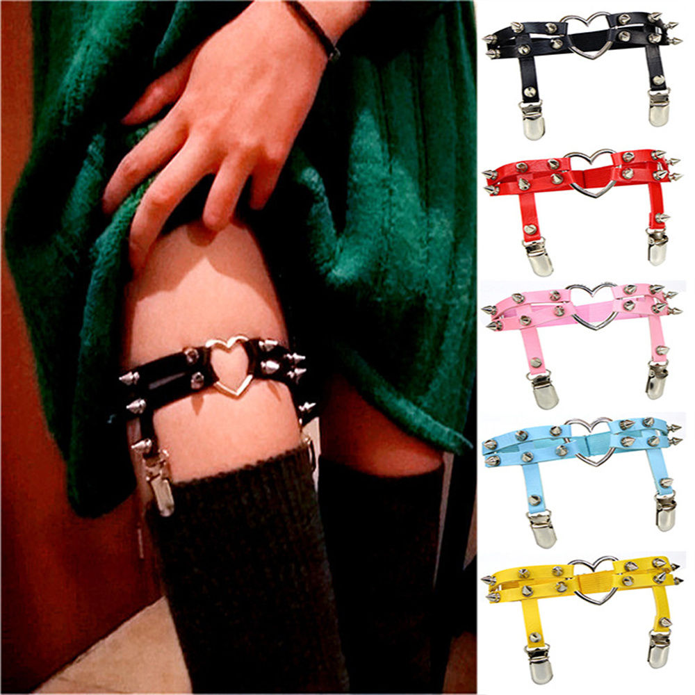 Body Jewelry Ends - 1Pcs Frauen Punk Goth Herz PU