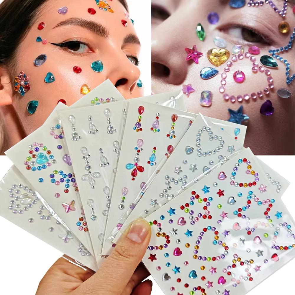 Body Jewelry Tattoo - 1 Blatt Bunte Bogen / Stern