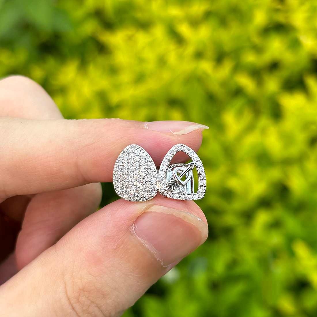 Body Jewelry Gold Plated - RACHELZ Hip Hop Doppel Liebe Herz