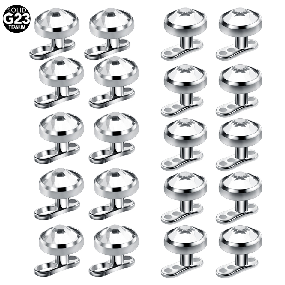Body Jewelry Dermal - 10 teile/los Titan Micro Dermal Piercings