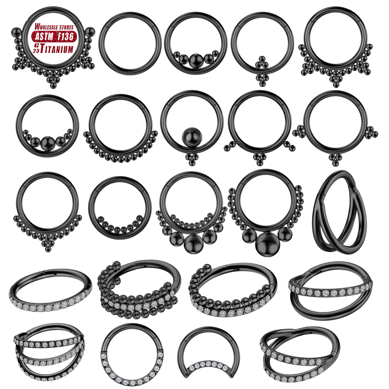 Body Jewelry Implant Grade - F136 Titan Piercing Schwarzer Nasenring Implantatqualität
