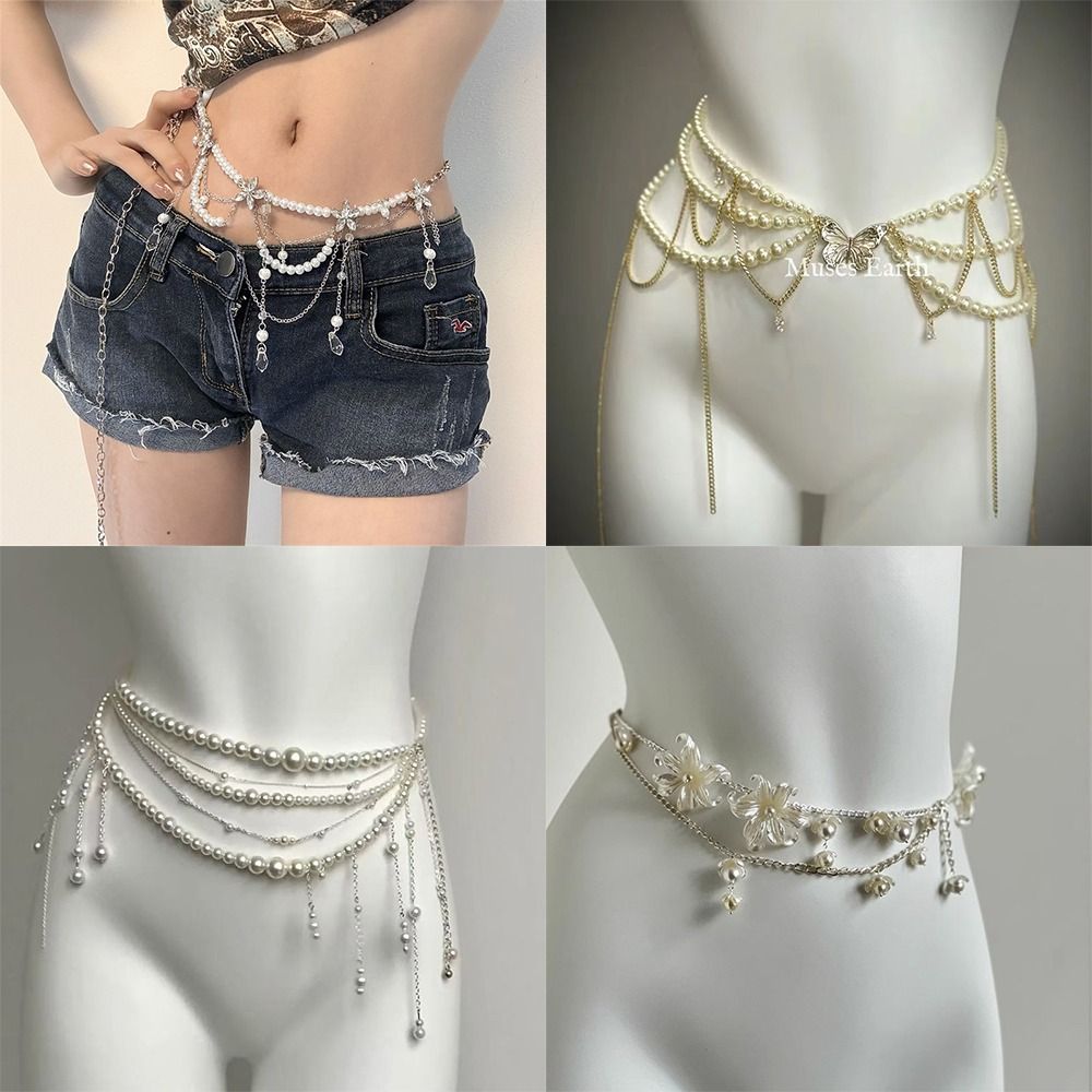 Body Jewelry Ends - Mode Elegante Perle Taille Ketten Taille