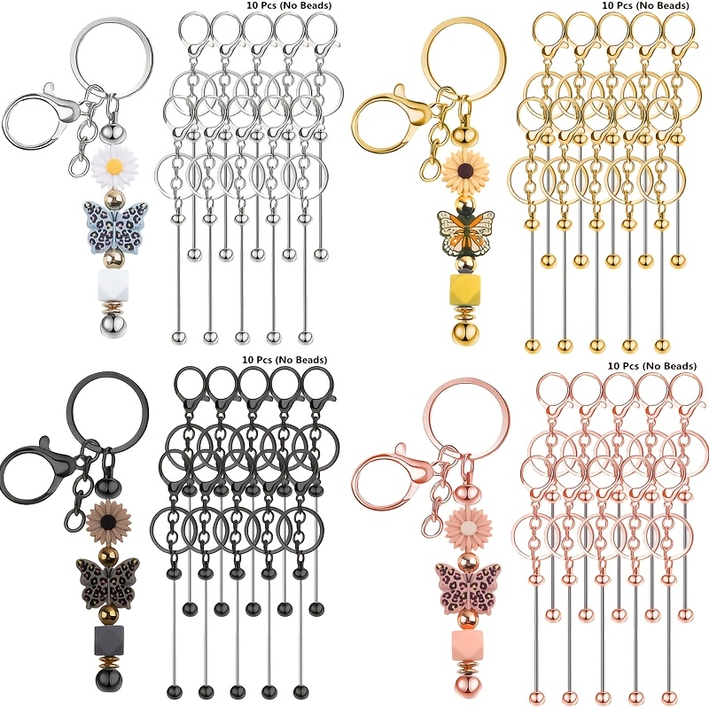 Body Jewelry Unique - 10er-Set DIY Einzigartige Rohlinge für Perlen-Schlüsselanhänger