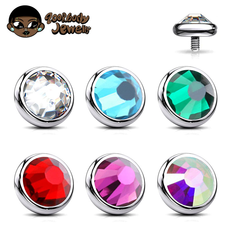 Body Jewelry Dermal - 1PCS ASTM F136 Titan Lünette Ende