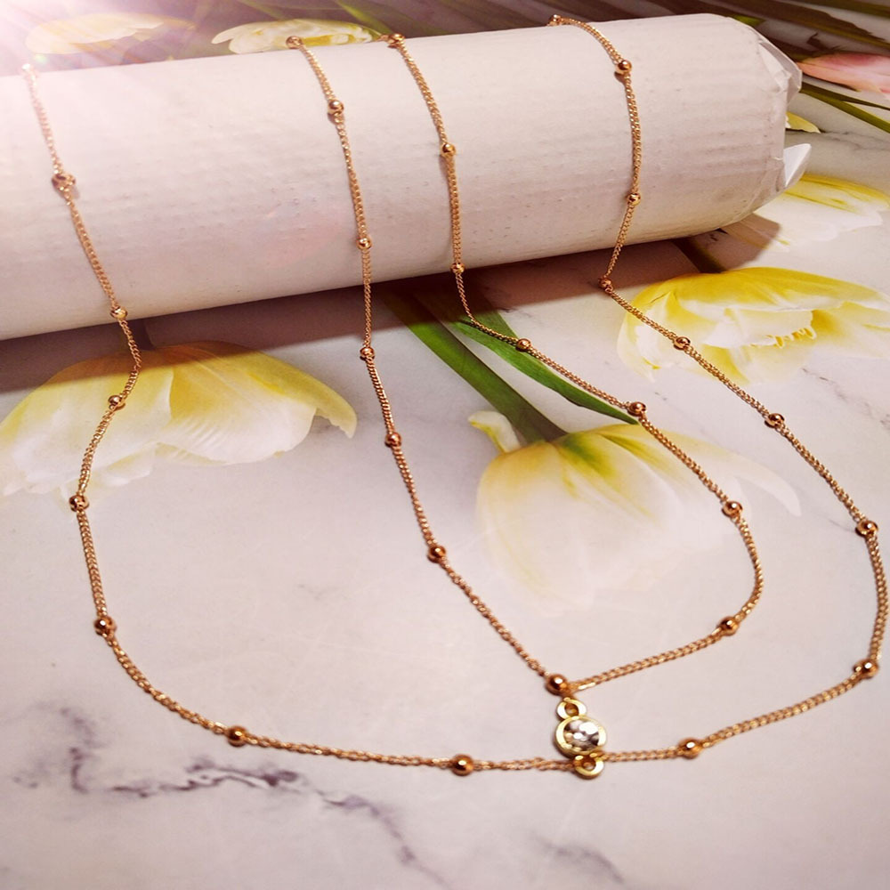 Bauch kette-zierlicher cz Körp – Body Jewelry Gold Plated Bewertung und Preis