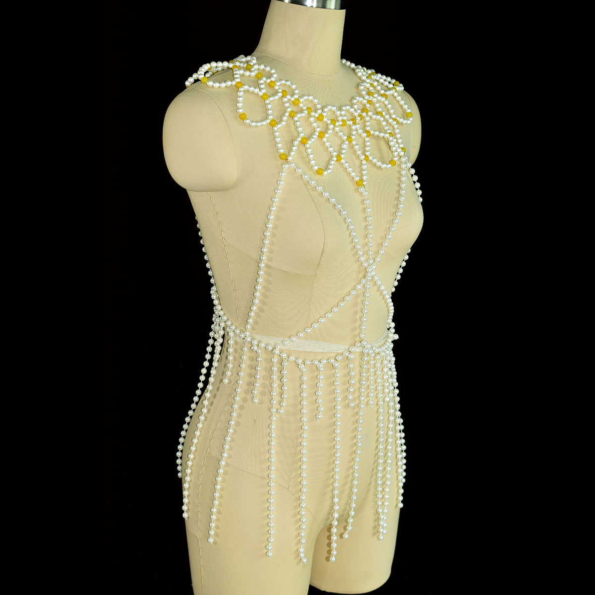 Mode Faux Perle Körper Schmuck – Yellow Body Jewelry Bewertung und Preis