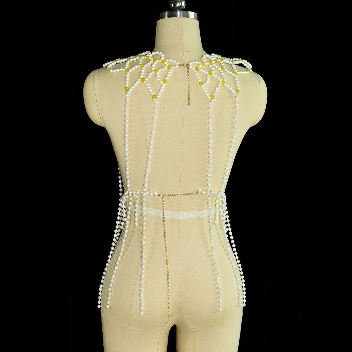Mode Faux Perle Körper Schmuck – Yellow Body Jewelry Bewertung und Preis