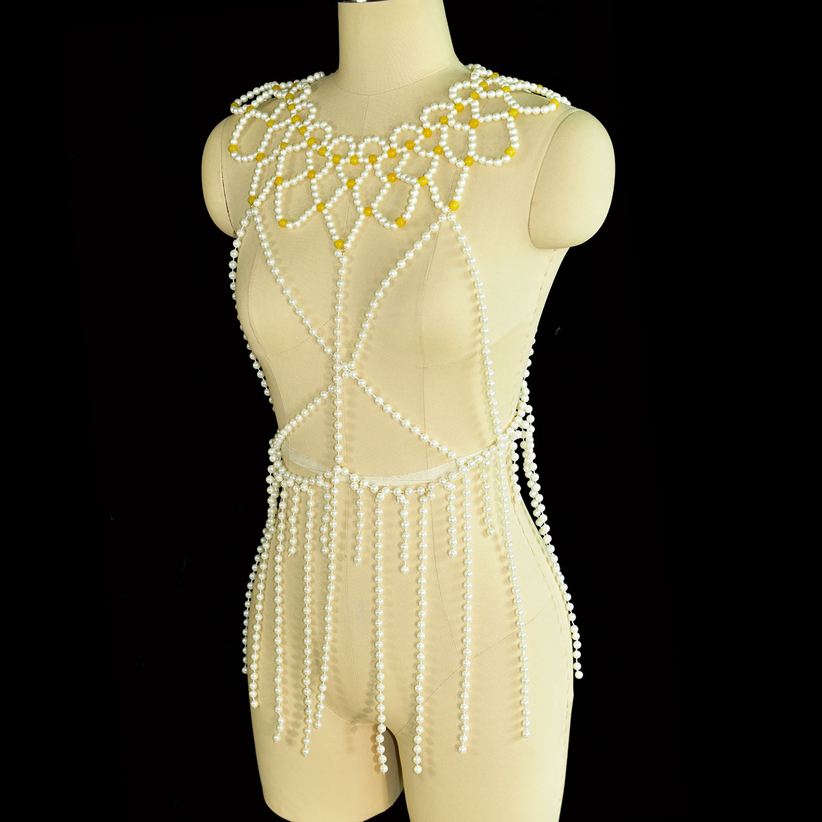 Mode Faux Perle Körper Schmuck – Yellow Body Jewelry Bewertung und Preis