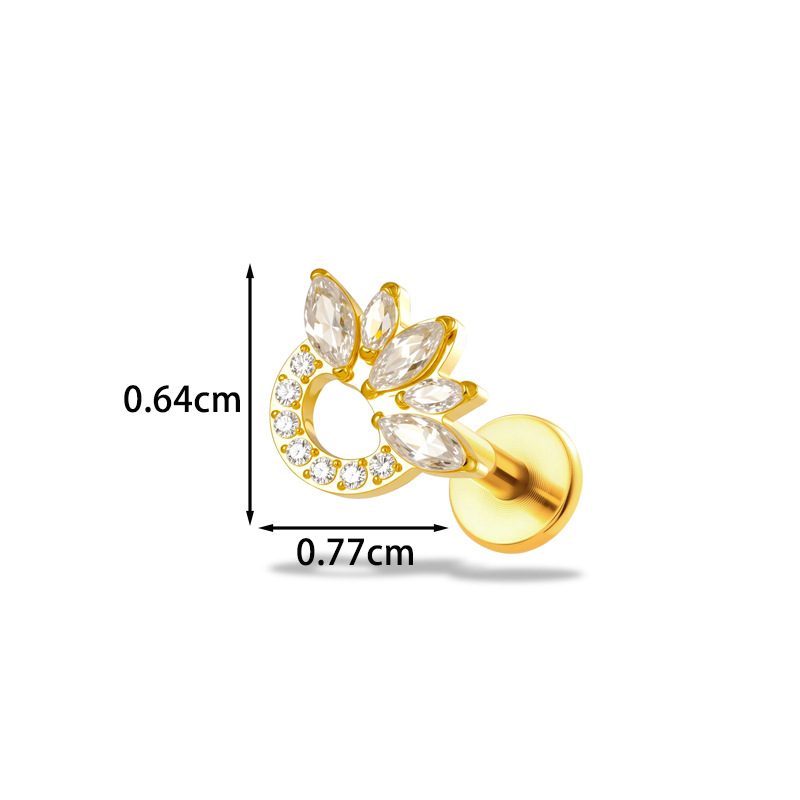 1 Stück G23 Titan 16G Blumen-C – Body Jewelry Implant Grade Bewertung und Preis