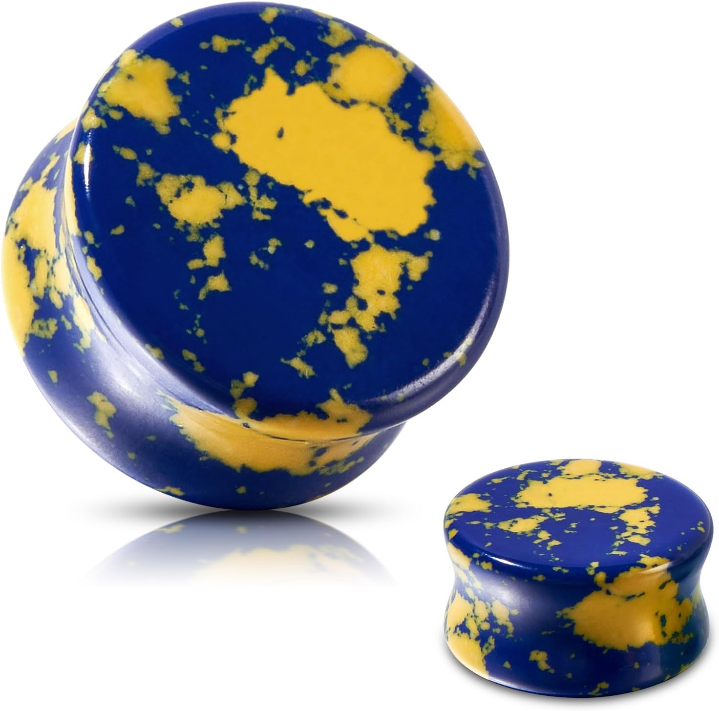 Stein-Ohrdehner, Saddle-Plugs, – Yellow Body Jewelry Bewertung und Preis
