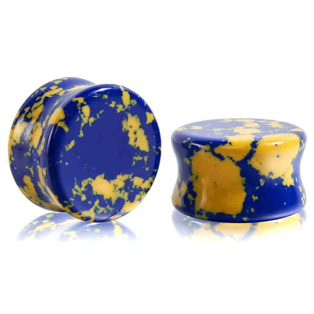 Stein-Ohrdehner, Saddle-Plugs, – Yellow Body Jewelry Bewertung und Preis