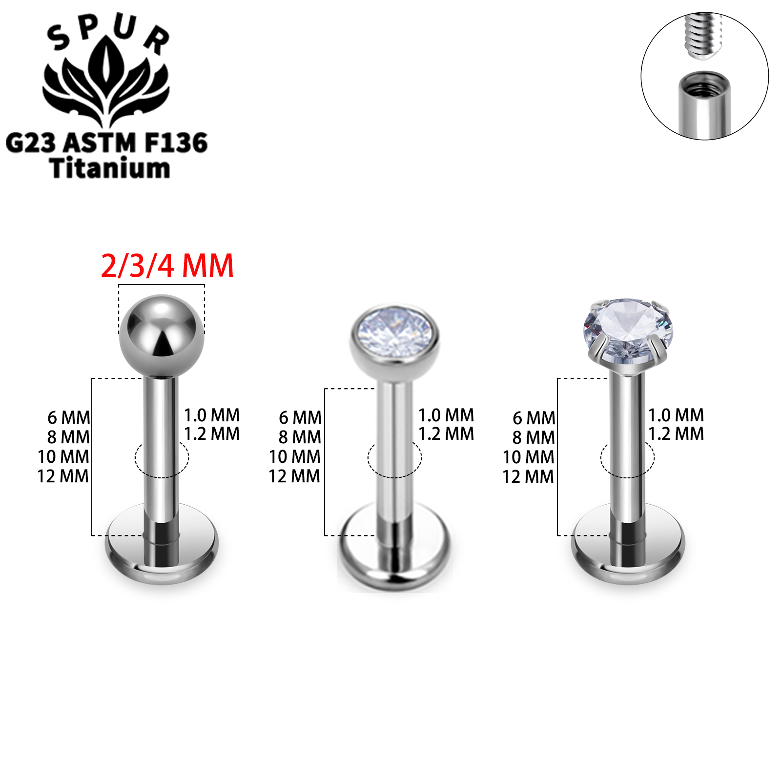 Im Angebot 10/50pc 16G/18G G23 – Body Jewelry On Sale Bewertung und Preis