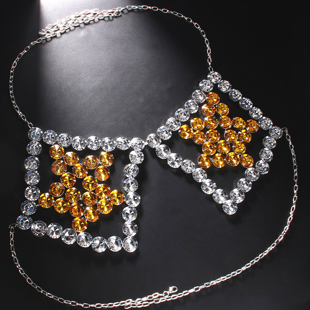 Sexy Gelbe Pentagramm Brust Ke – Yellow Body Jewelry Bewertung und Preis