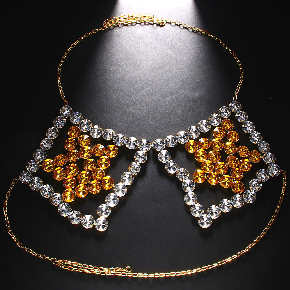 Sexy Gelbe Pentagramm Brust Ke – Yellow Body Jewelry Bewertung und Preis