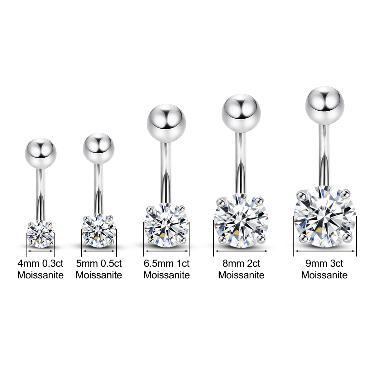 Szjinao 1.8ct bis 3ct Moissan  – Body Jewelry On Sale Bewertung und Preis