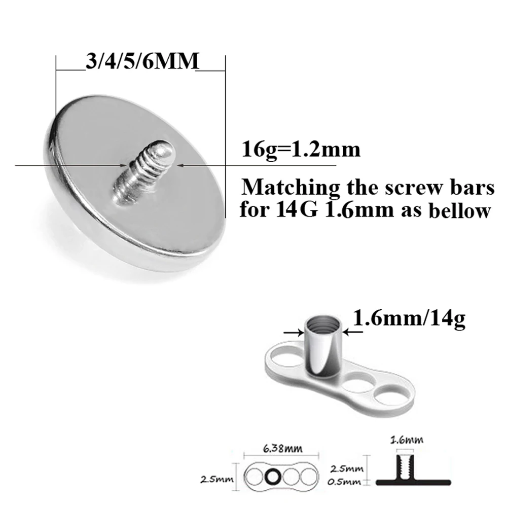 1PC Titan Prong Flash Film Der – Body Jewelry Dermal Bewertung und Preis