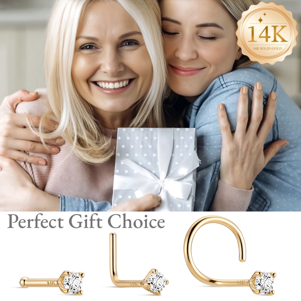 DIeSchein 14K Massivgold Nasen – Yellow Body Jewelry Bewertung und Preis