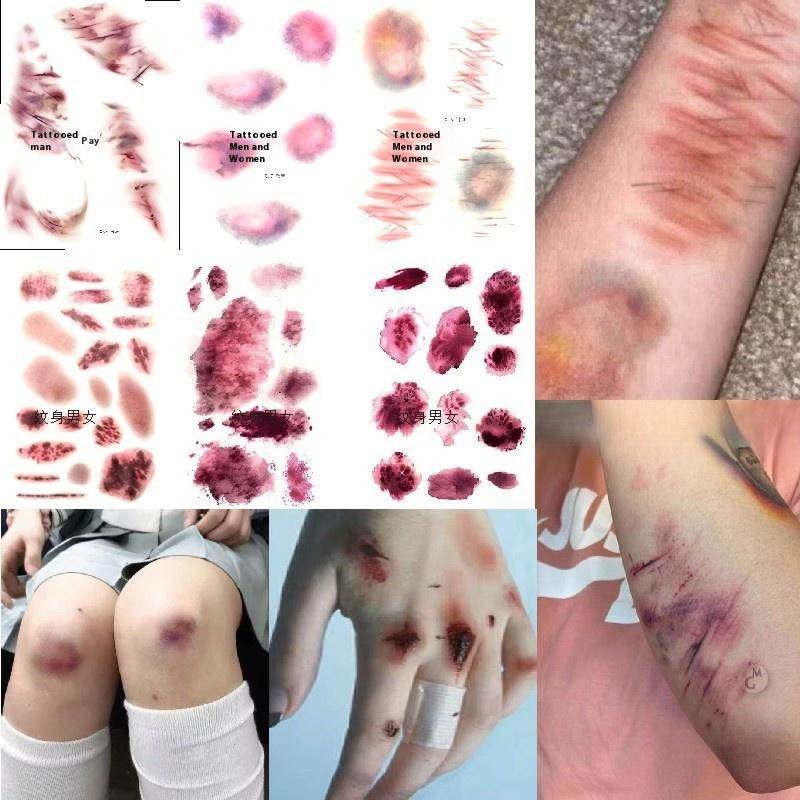 4 Blatt Halloween Wunde Prellu – Body Jewelry Tattoo Bewertung und Preis
