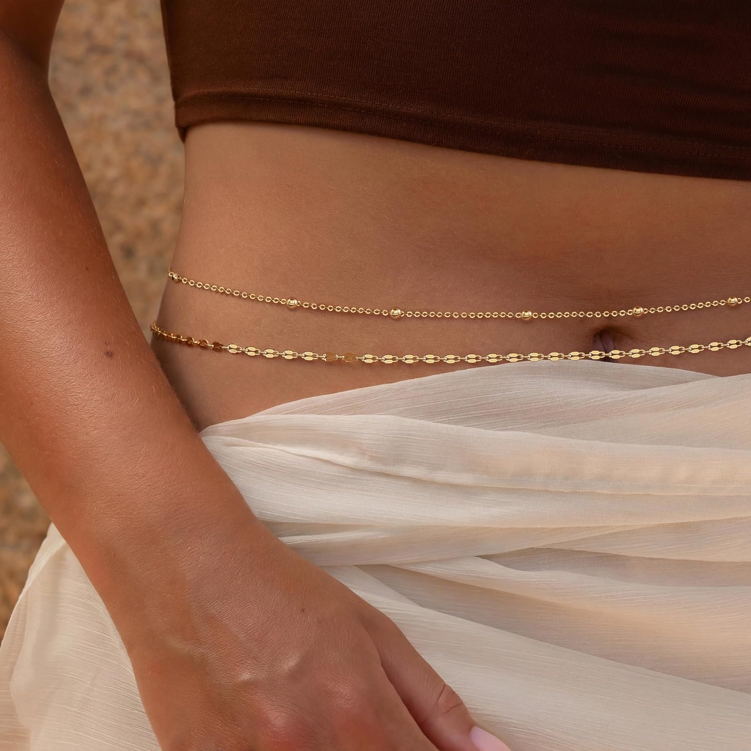 14K Vergoldete Taillenkette fü – Body Jewelry Ends Bewertung und Preis
